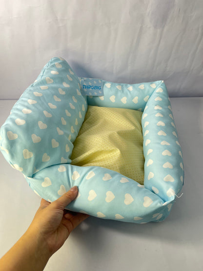 THROBIG Orthopedic Couch Large Sized Pet Beds with Comfort Foam Support, Soft Indestructible Fabric, Machine Washable Waterproof (Light Blue)