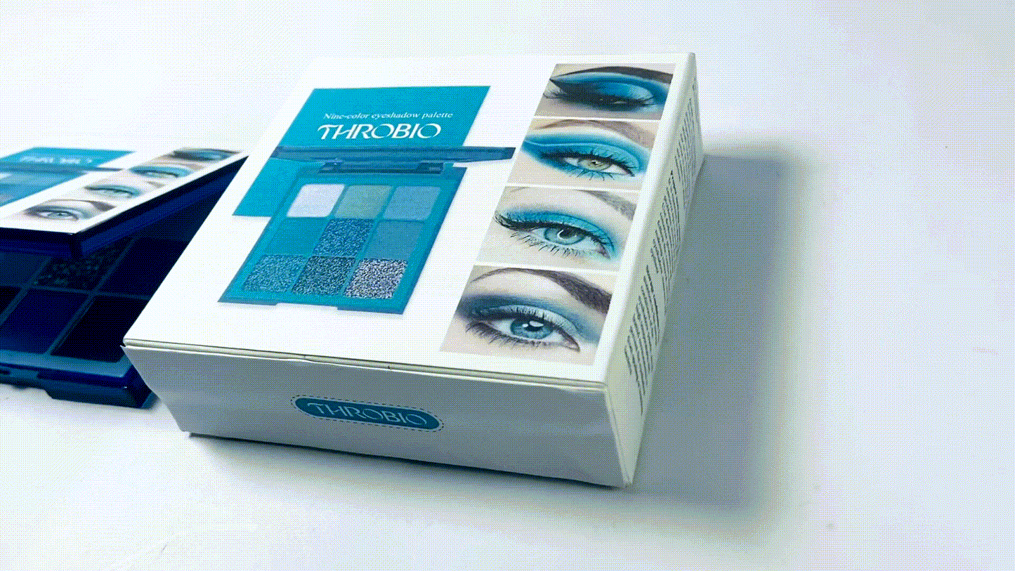 THROBIO 9-pan blue eyeshadow palette