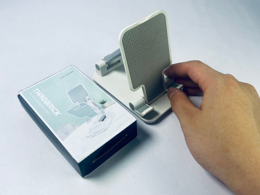 THROBRICK Universal Smartphone Mount Holder. Rotates 360° for Vertical & Horizontal Adjustments. Secure Grip for All Phones