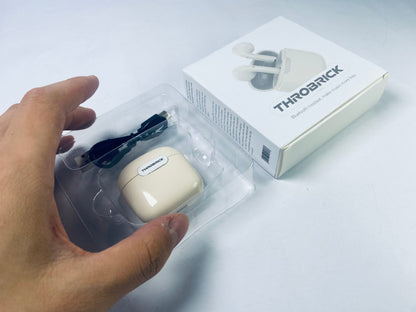 THROBRICK Wireless Earbuds, Lightweight Bluetooth Earbuds with 48 Hours Playtime, in-Ear Fit Earphones, Hands-Free Calls with AI for iPhone, Android, Pad