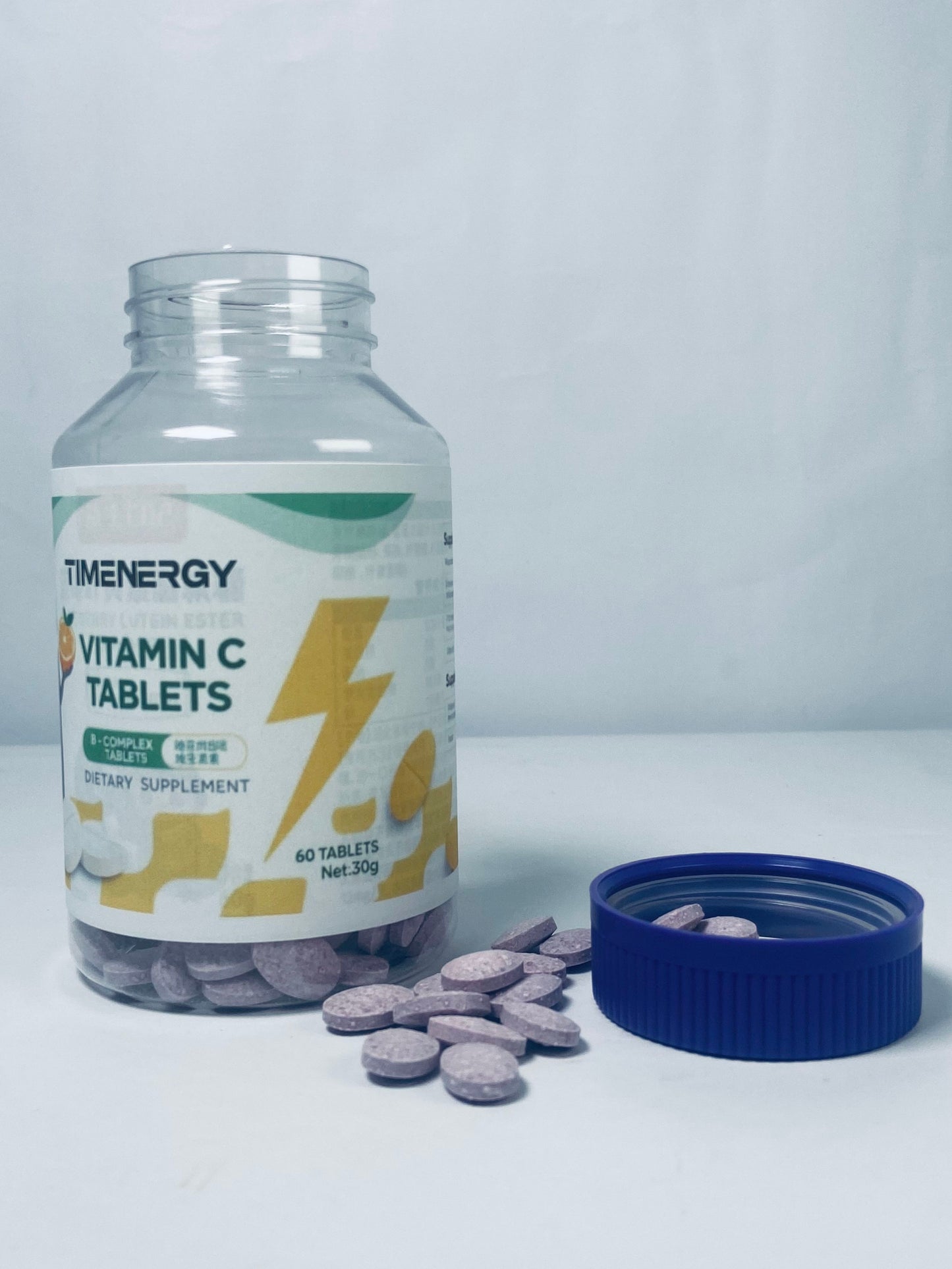 TIMENERGY Vitamin C 30g, Dietary Supplement for Immune Support,60 Tablets,60 Day Supply