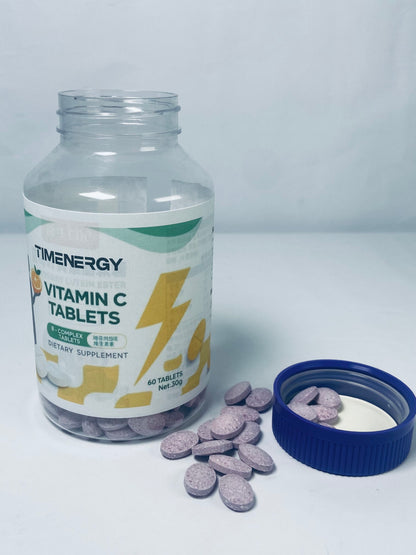 TIMENERGY Vitamin C 30g, Dietary Supplement for Immune Support,60 Tablets,60 Day Supply