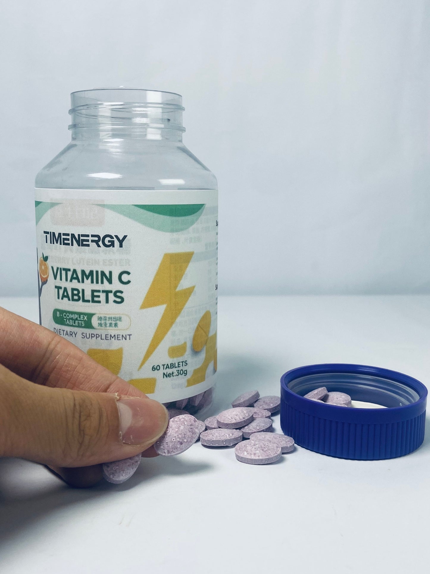 TIMENERGY Vitamin C 30g, Dietary Supplement for Immune Support,60 Tablets,60 Day Supply