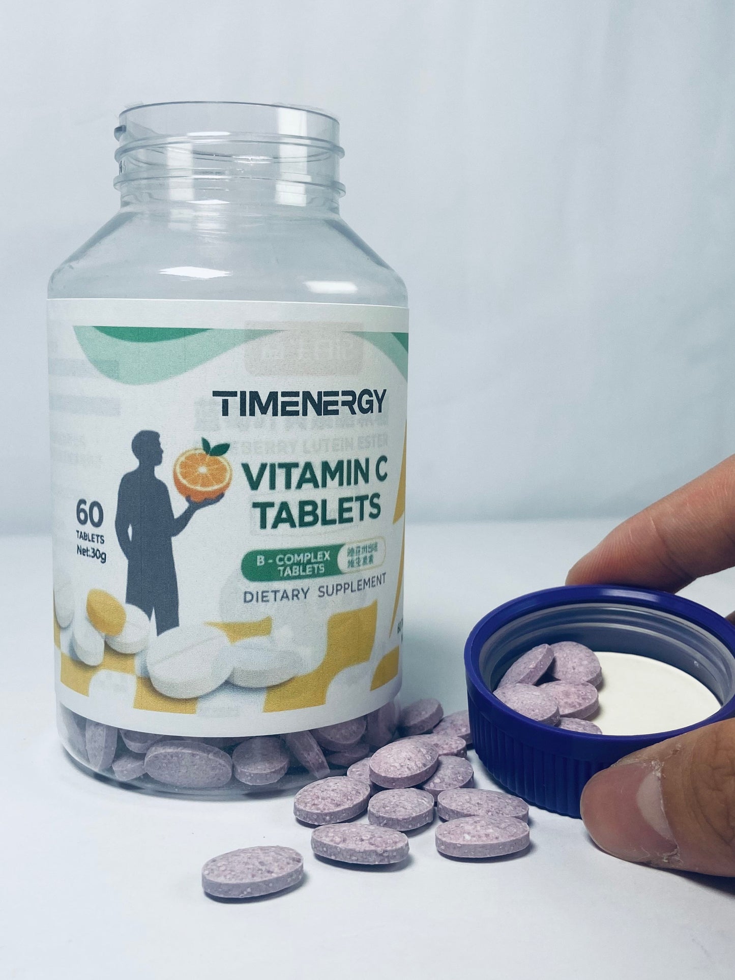 TIMENERGY Vitamin C 30g, Dietary Supplement for Immune Support,60 Tablets,60 Day Supply