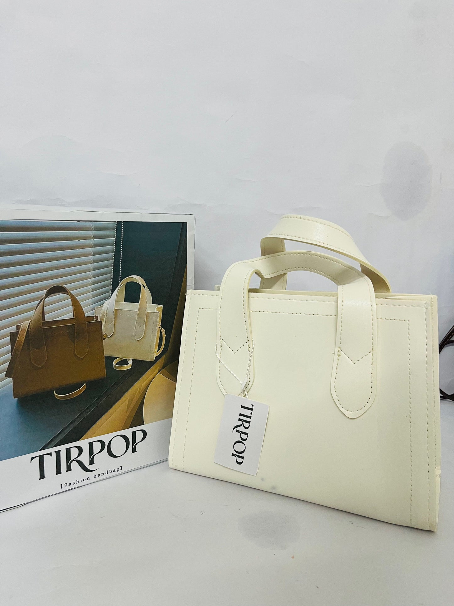 TIRPOP White Suede Handbag Purses Tote Bags for Women