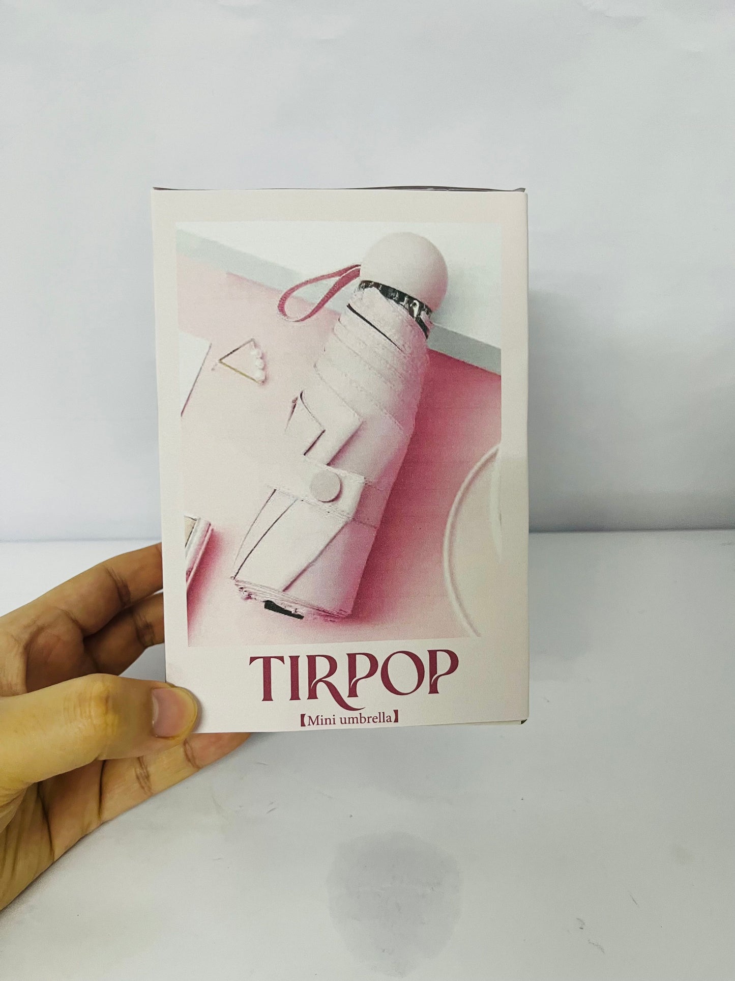 TIRPOP Mini Travel Umbrella with Case – Lightweight Sun & Rain Parasol, Compact Pocket Size for Backpack or Purse, UV Protection for Kids, Girls, Boys, and Women – Small Folding Travel Essential