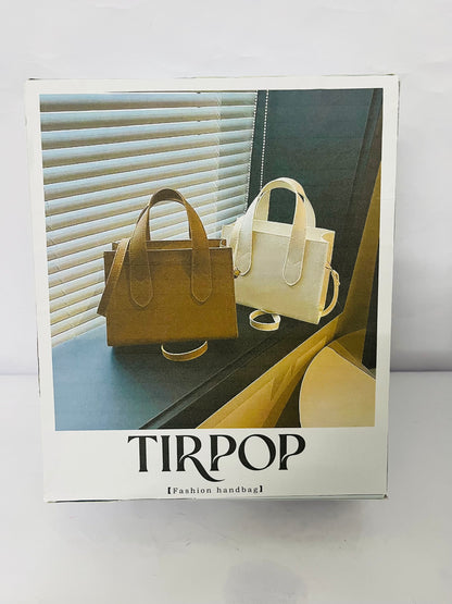 TIRPOP White Suede Handbag Purses Tote Bags for Women