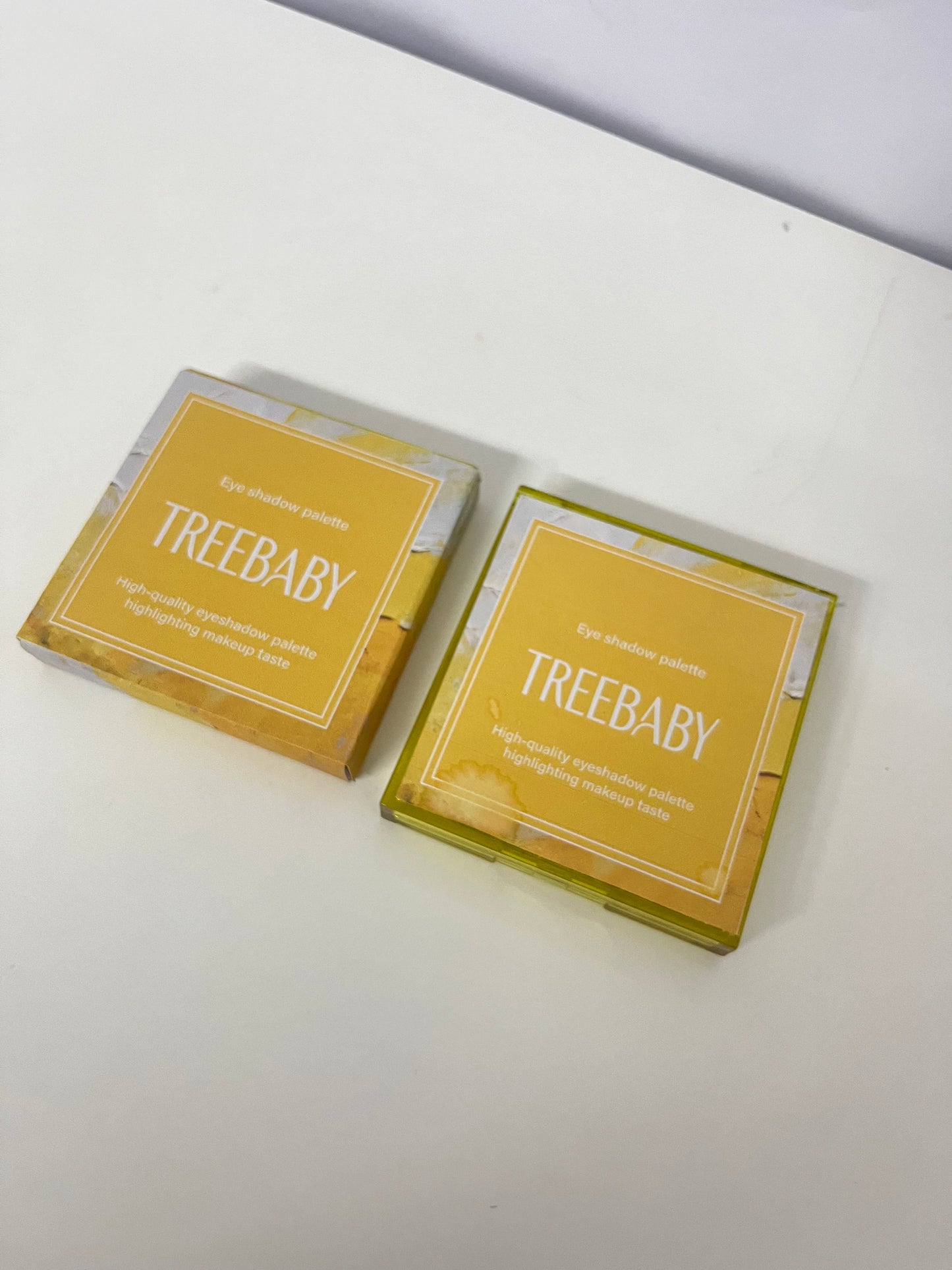 TREEBABY Gilded Warm Yellow 9-Color Eyeshadow Palette Versatile Item for Atmosphere Eye Makeup