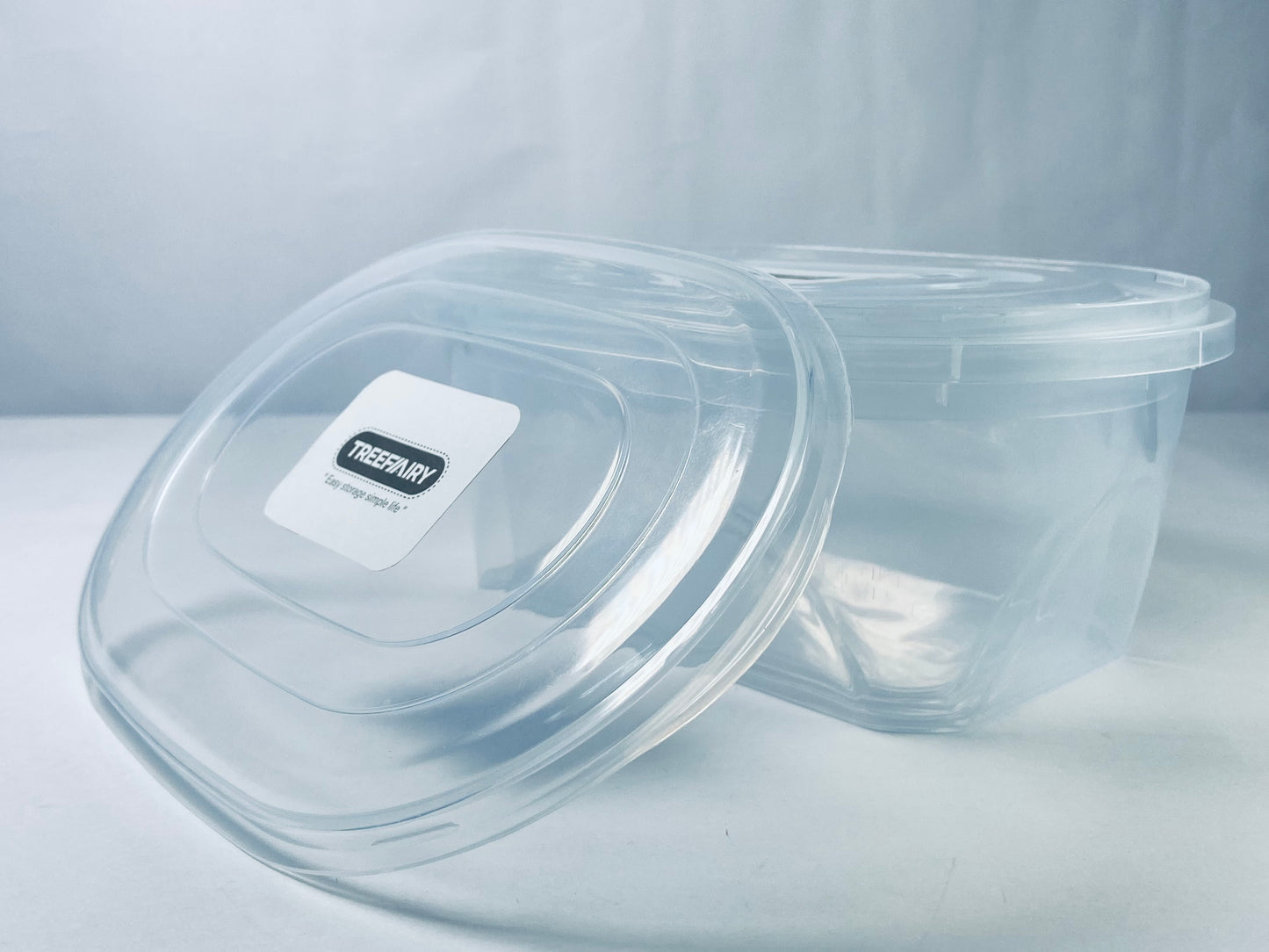 TREEFAIRY Oval Food Grade Storage Box Food Storage Container Clear