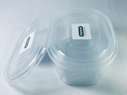 TREEFAIRY Oval Food Grade Storage Box Food Storage Container Clear