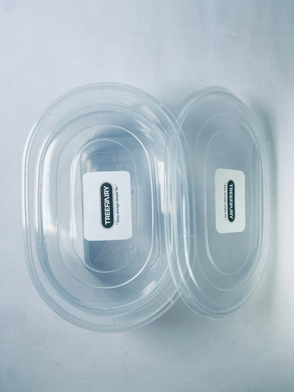 TREEFAIRY Oval Food Grade Storage Box Food Storage Container Clear