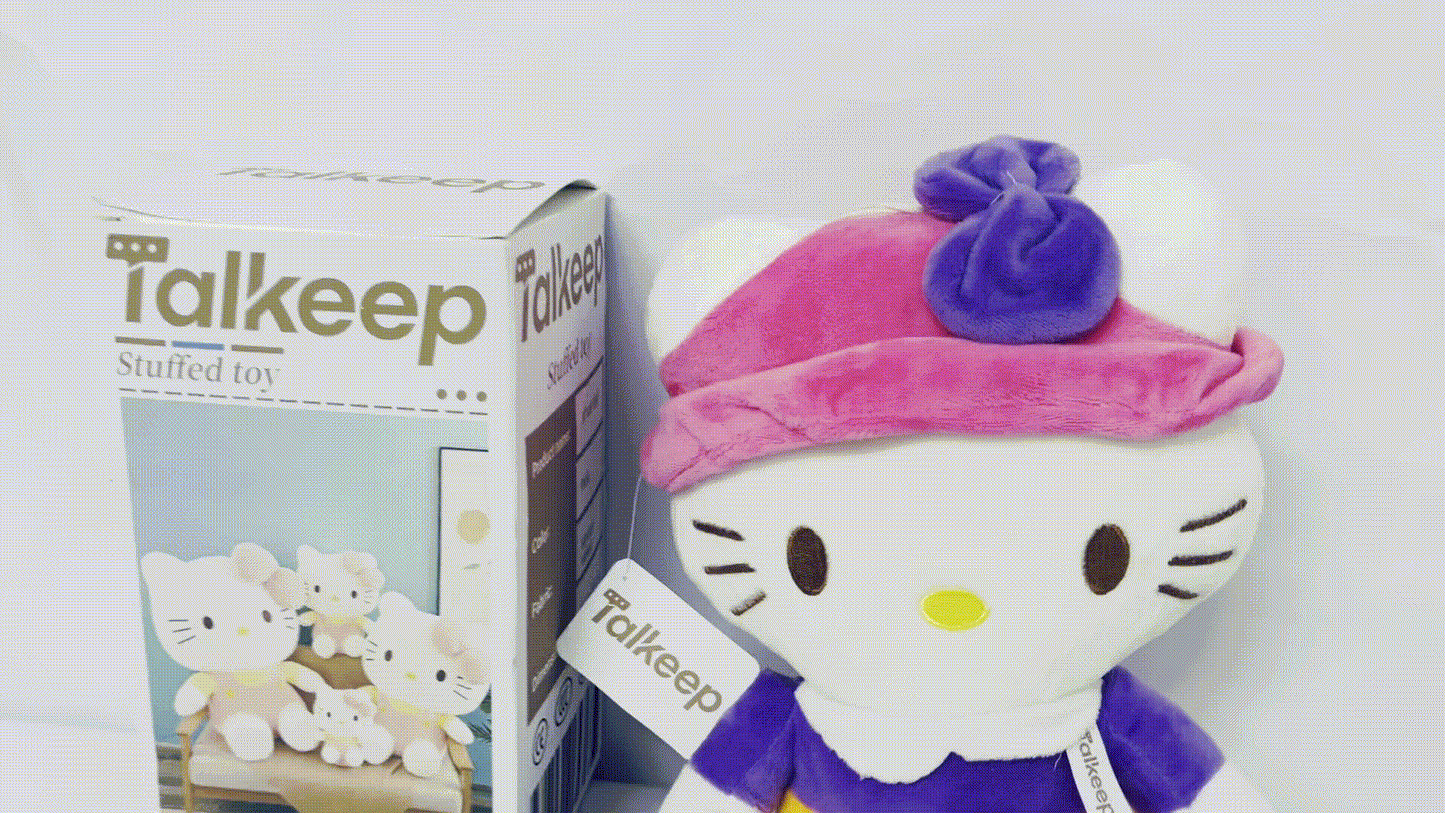 Talkeep Plush toys Cute Kitty Cat Plush Toys, Soft Doll Pillow, Stuffed Animal Birthday Gifts for Girls & Kids
