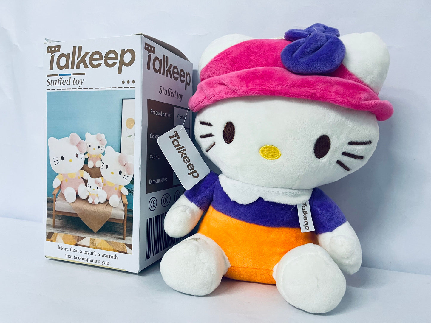 Talkeep Plush toys Cute Kitty Cat Plush Toys, Soft Doll Pillow, Stuffed Animal Birthday Gifts for Girls & Kids