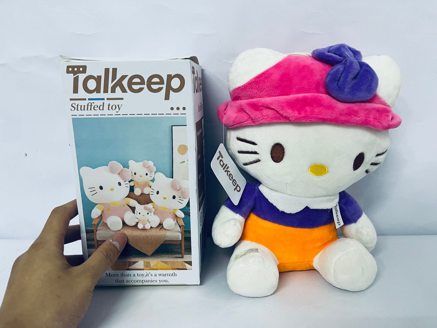 Talkeep Plush toys Cute Kitty Cat Plush Toys, Soft Doll Pillow, Stuffed Animal Birthday Gifts for Girls & Kids