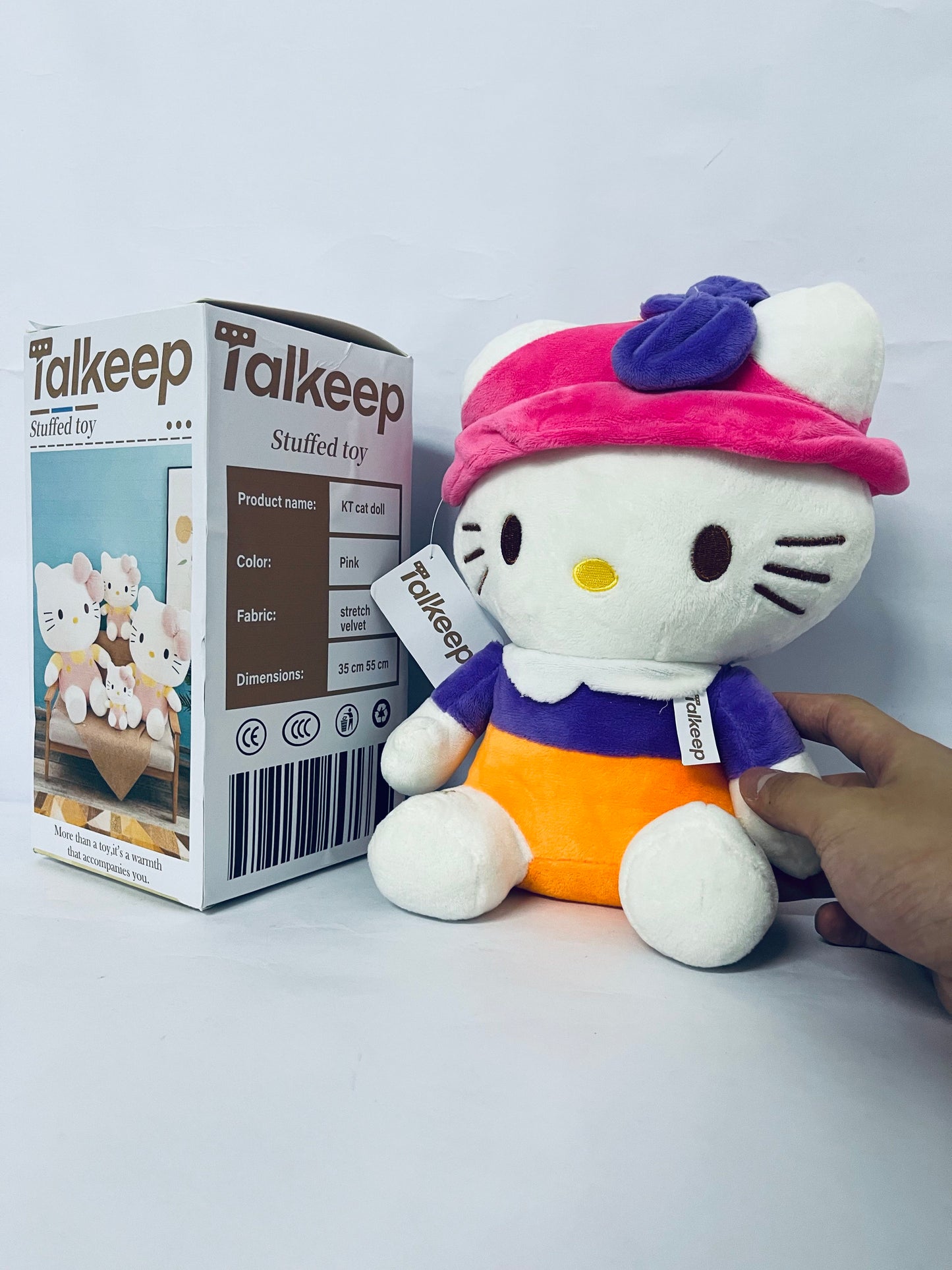 Talkeep Plush toys Cute Kitty Cat Plush Toys, Soft Doll Pillow, Stuffed Animal Birthday Gifts for Girls & Kids