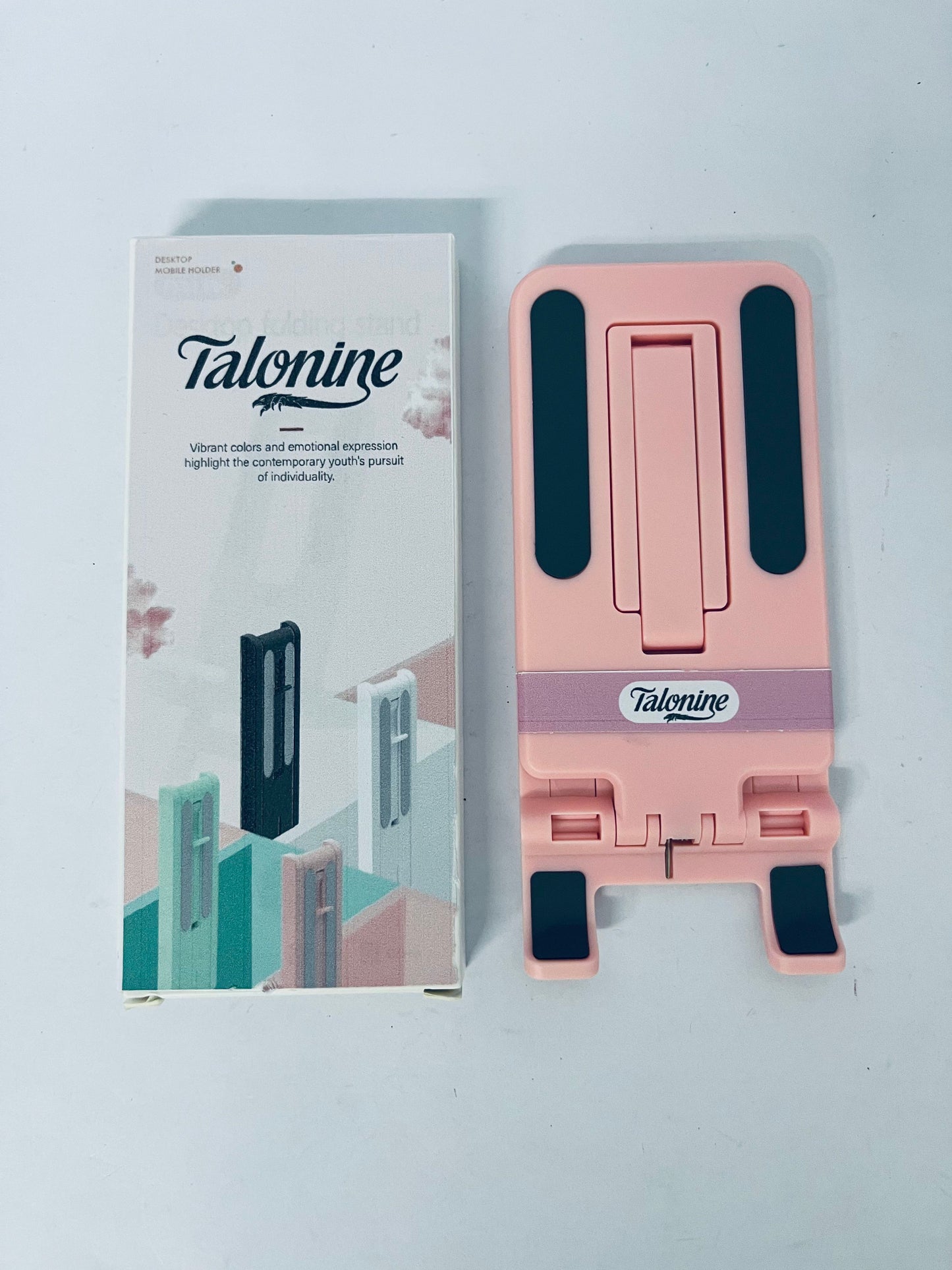 Talonine Mobile Phone Holder Table Holder Bracket Adjustable Desktop Stand Foldable Universal Mobile Stand Convenient(Pink)