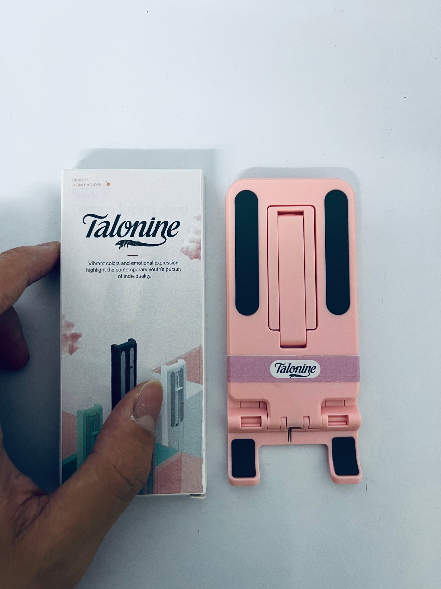 Talonine Mobile Phone Holder Table Holder Bracket Adjustable Desktop Stand Foldable Universal Mobile Stand Convenient(Pink)