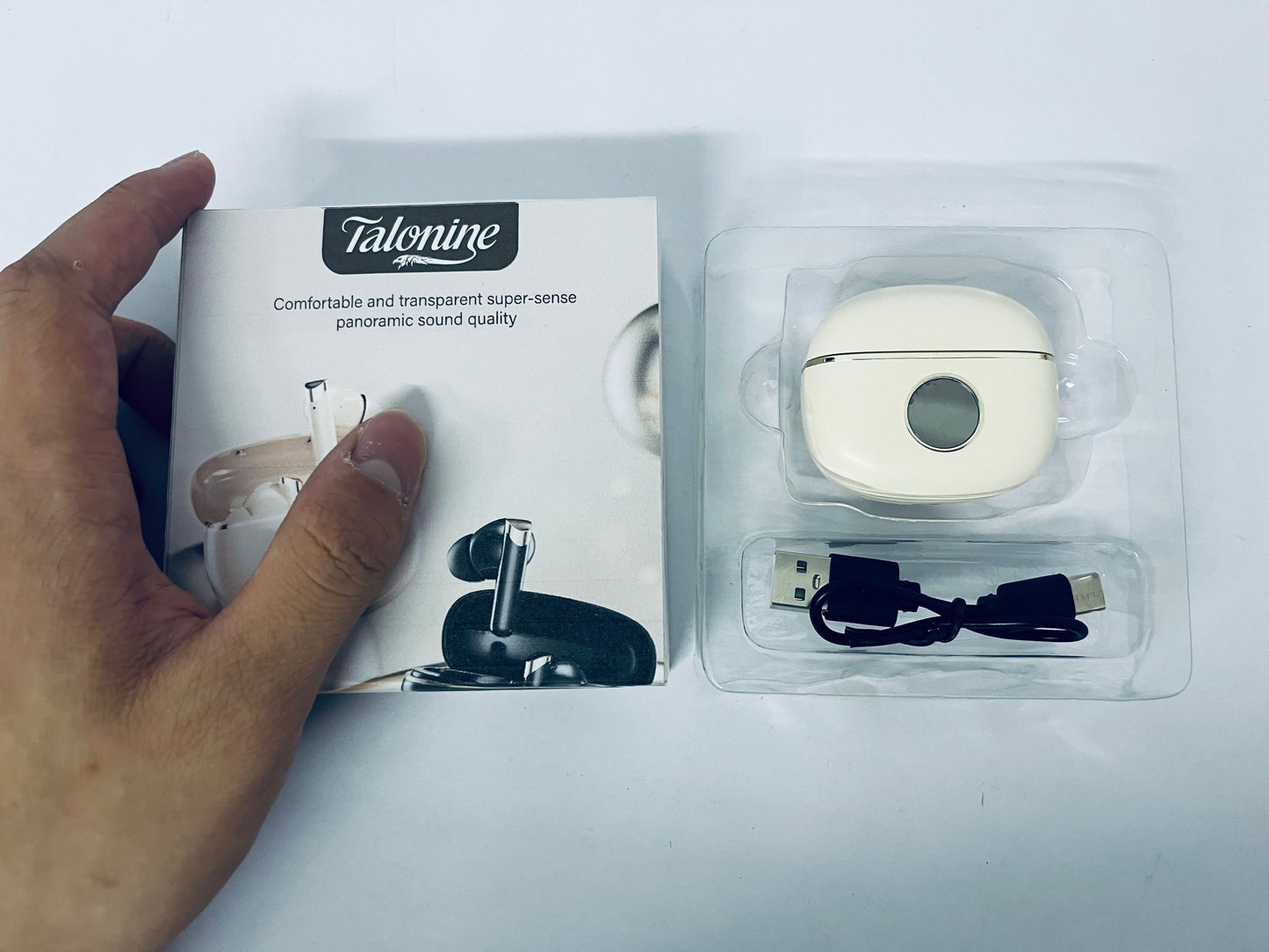 Talonine Wireless Bluetooth Earbuds & in-Ear Headphones Bass Stereo 50 Hours Playback Waterproof with LED Display Built in Mic for Mobile Phone Tablet PC Android System Sports Exercise