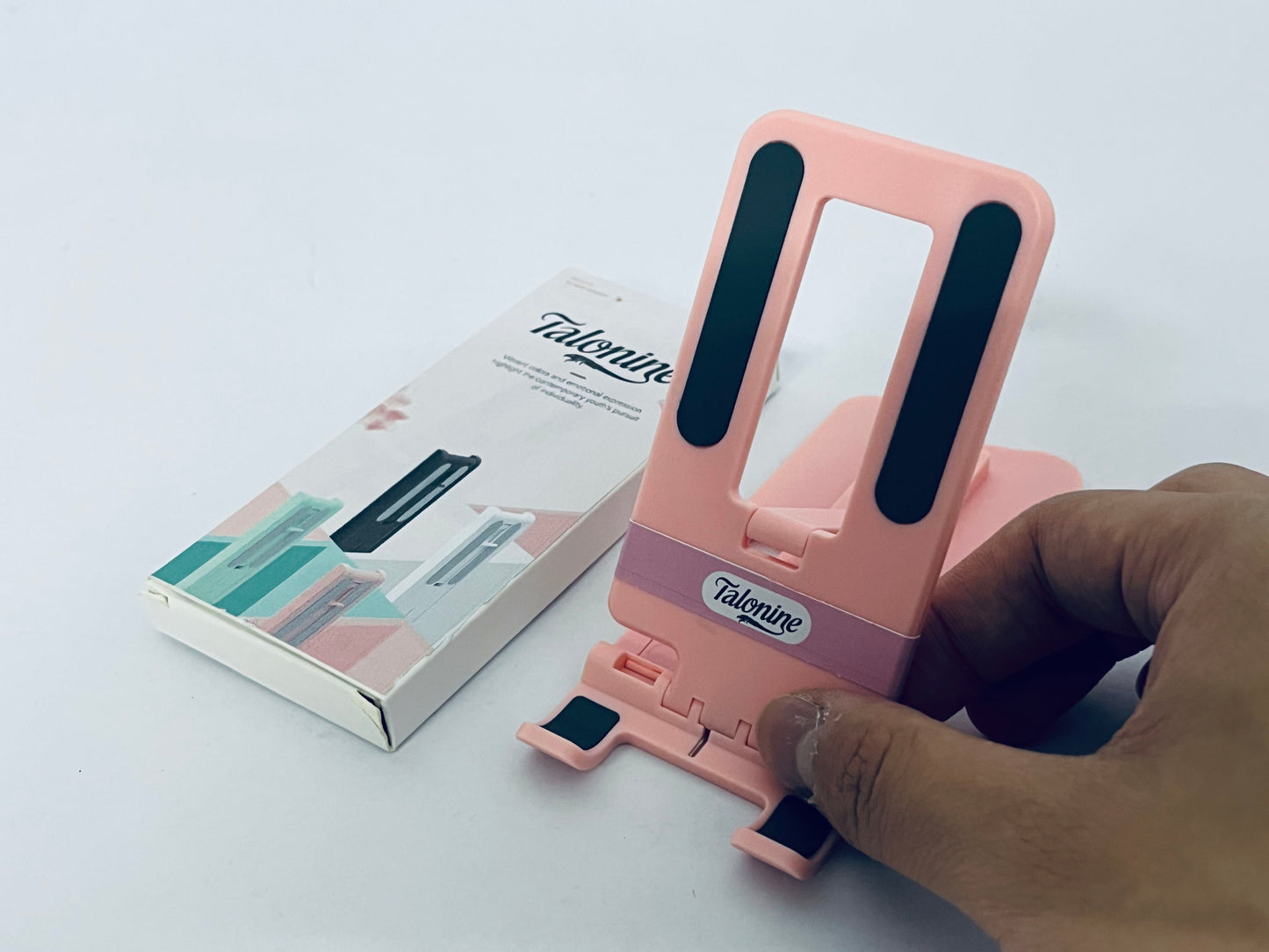 Talonine Mobile Phone Holder Table Holder Bracket Adjustable Desktop Stand Foldable Universal Mobile Stand Convenient(Pink)