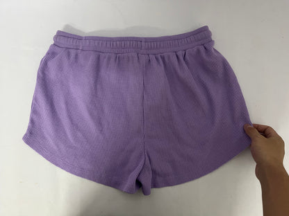 Teangle Pants Purple Waffle Casual Shorts - A Summer Choice for Comfort and Fashion