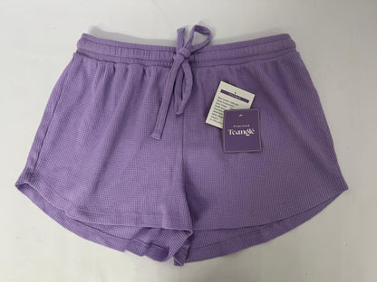 Teangle Pants Purple Waffle Casual Shorts - A Summer Choice for Comfort and Fashion