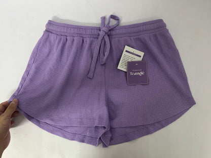 Teangle Pants Purple Waffle Casual Shorts - A Summer Choice for Comfort and Fashion