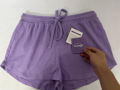 Teangle Pants Purple Waffle Casual Shorts - A Summer Choice for Comfort and Fashion