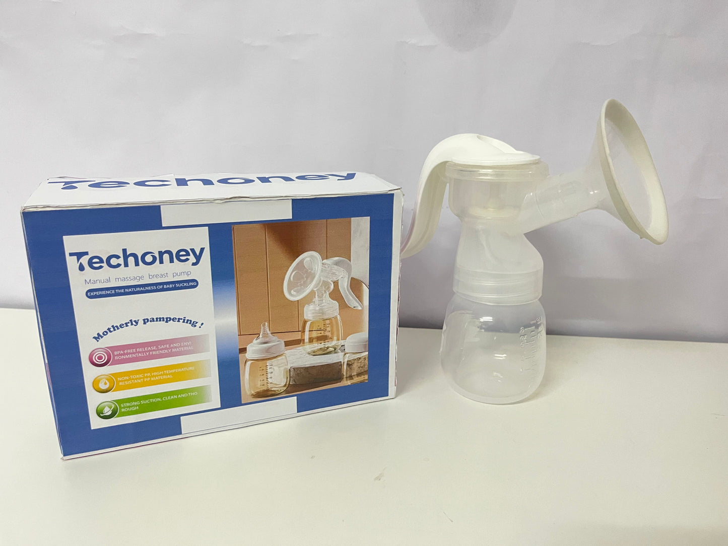 【Techoney Manual Massage Breast Pump】—— Gentle & Safe Companion for Breastfeeding Mothers
