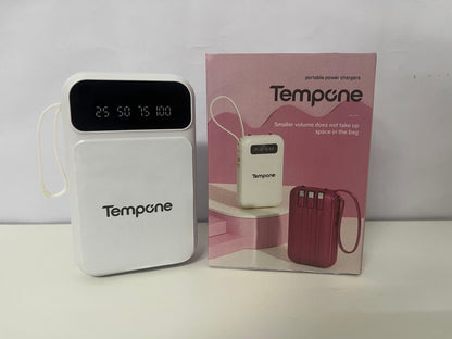 Tempcne Mini Digital Display Portable Power Bank A Compact & High-Capacity Charging Essential for Travel