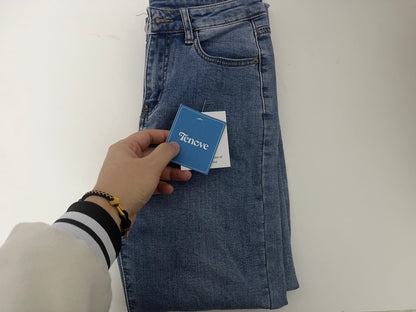 Tenove Light Blue Washed Straight Jeans A Relaxed & Versatile Essential for Daily Outfits