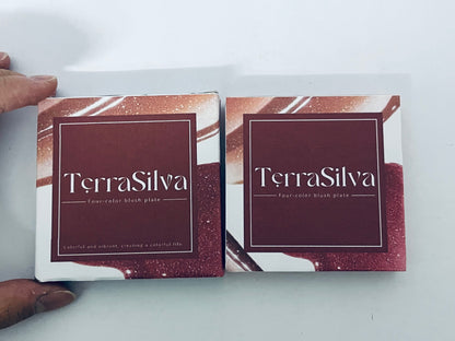 TerraSilva Powder Blush 4 colors, Lightweight, Smooth, Blendable, Long-lasting All-Day Face Enhancing Makeup Color