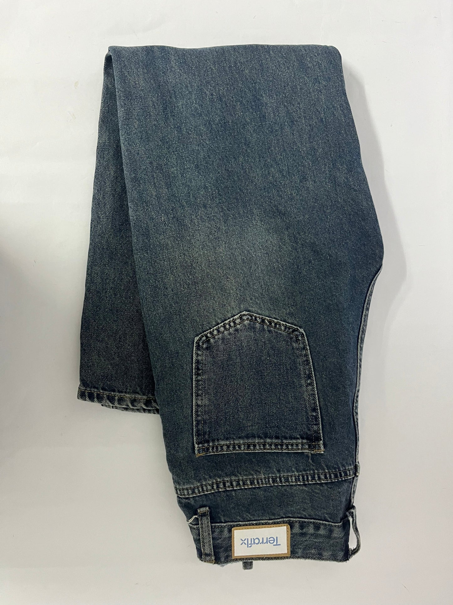 Terraflx Women's Wide Leg Jeans High Waisted Stretchy Jeans Straight Leg Ankle Denim Pants with Slant Pockets