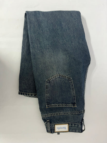 Terraflx Women's Wide Leg Jeans High Waisted Stretchy Jeans Straight Leg Ankle Denim Pants with Slant Pockets