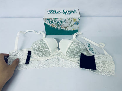 TheAevi Women's Lace Desire Underwire Bra, Full-Coverage Lace Bra with Underwire Cups