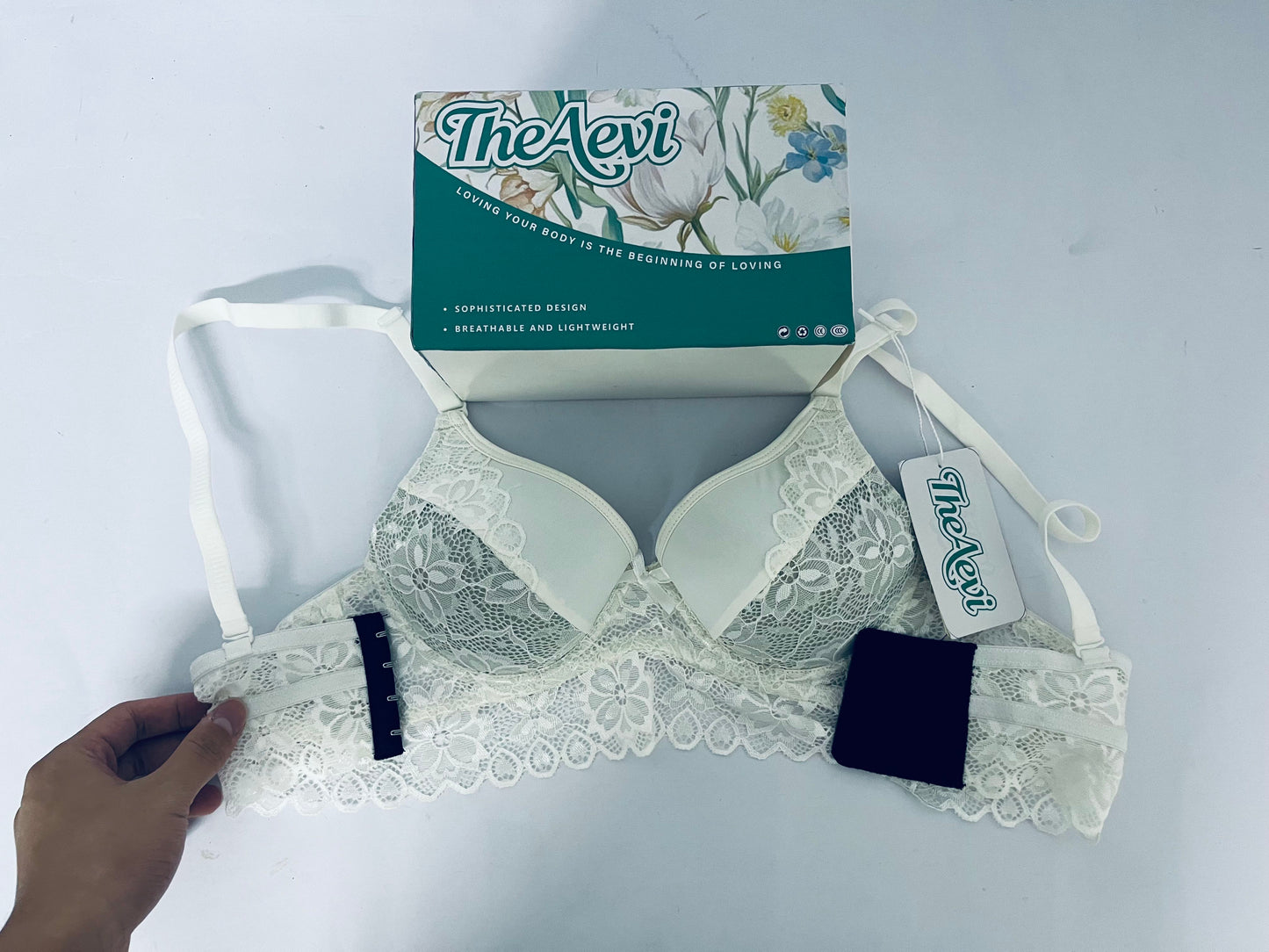 TheAevi Women's Lace Desire Underwire Bra, Full-Coverage Lace Bra with Underwire Cups