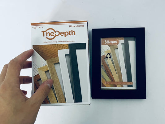 TheDepth Picture Frames 5x7 2 Pack Made of Solid Wood Black for Wall Mounting and Tabletop Display