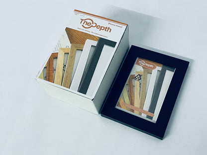 TheDepth Picture Frames 5x7 2 Pack Made of Solid Wood Black for Wall Mounting and Tabletop Display