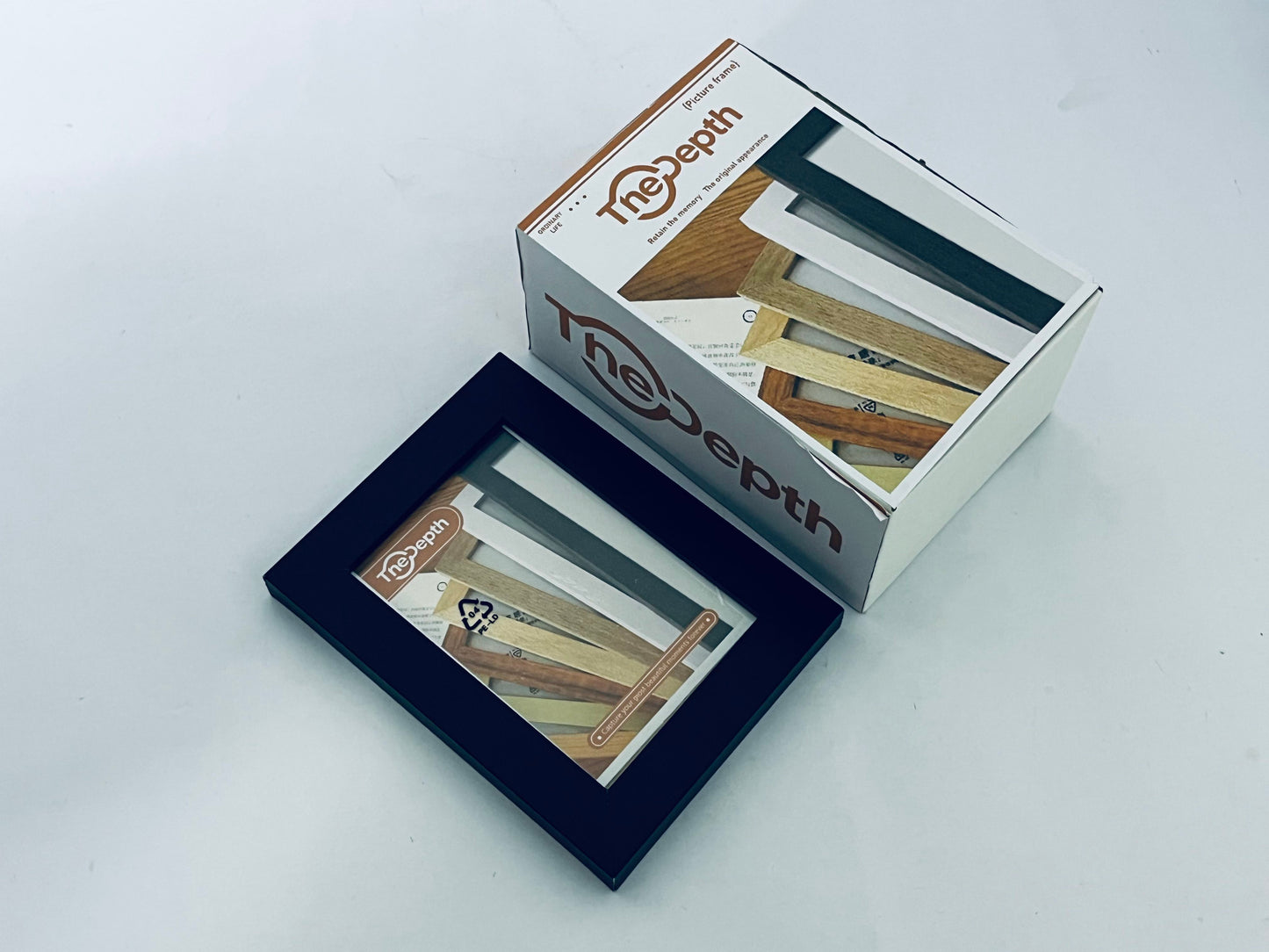 TheDepth Picture Frames 5x7 2 Pack Made of Solid Wood Black for Wall Mounting and Tabletop Display