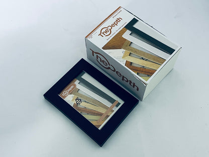 TheDepth Picture Frames 5x7 2 Pack Made of Solid Wood Black for Wall Mounting and Tabletop Display