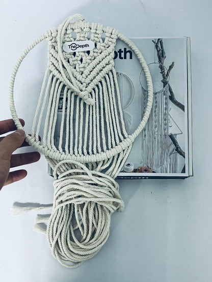 TheDepth Room Gold Decor Decorative Hanging Ornaments Macrame Wall Hanging Decor Woven Wall Hanging Decor Cotton Cord Dream Catcher Unique Elegant Tapestry Cotton Rope