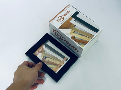 TheDepth Picture Frames 5x7 2 Pack Made of Solid Wood Black for Wall Mounting and Tabletop Display