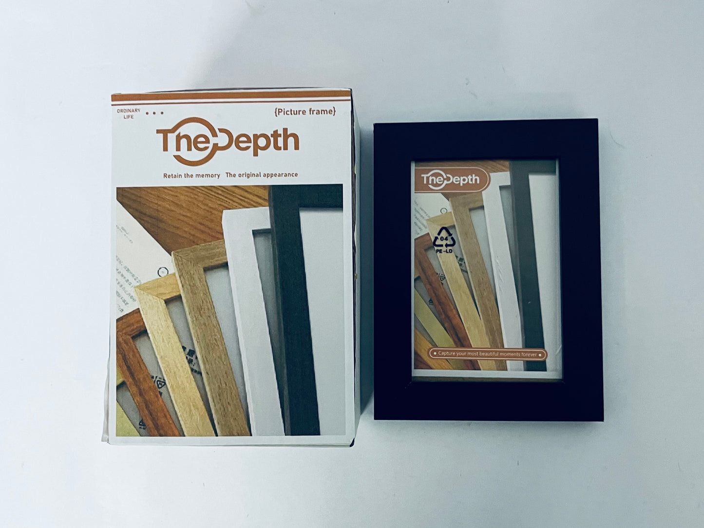 TheDepth Picture Frames 5x7 2 Pack Made of Solid Wood Black for Wall Mounting and Tabletop Display