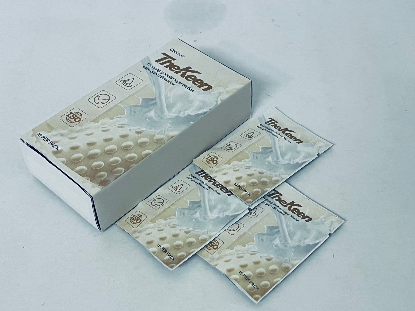 TheKeen Ultra Thin Lubricated Condoms with Reservoir Tip, 10-Pack, Regular Fit Natural Latex Male Condom with Silicone Base,Vegan-Friendly, Discreet Package