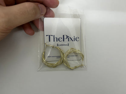 ThePixie Braided Gold Hoop Earrings An Elegant & Shiny Styling Essential