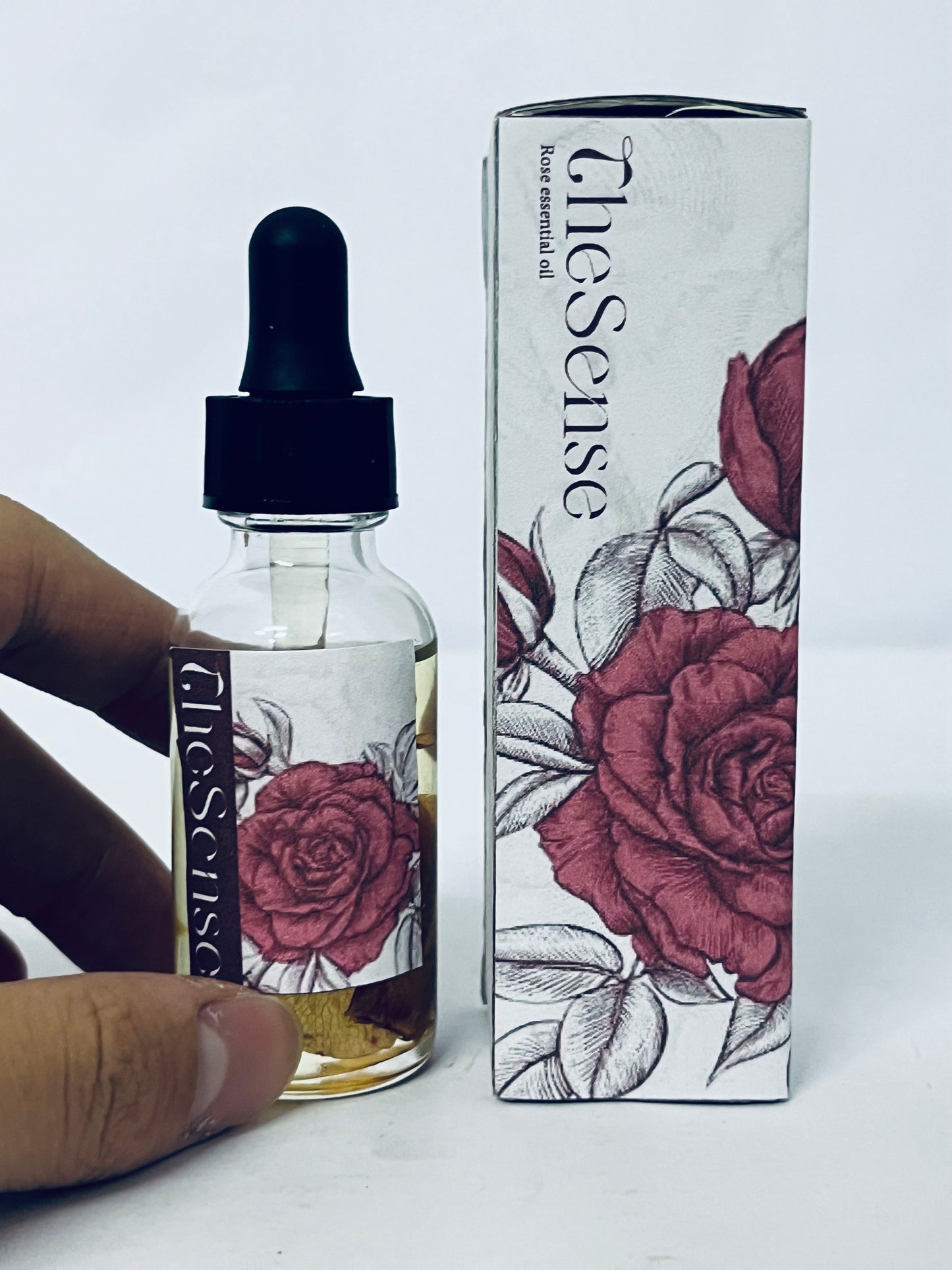 TheSense Rose Essential Oil, Face Moisturizer Oil, Anti Ageing & Anti Wrinkle Serum, Rose Oil for Face, Skin Care