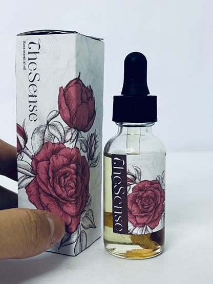 TheSense Rose Essential Oil, Face Moisturizer Oil, Anti Ageing & Anti Wrinkle Serum, Rose Oil for Face, Skin Care