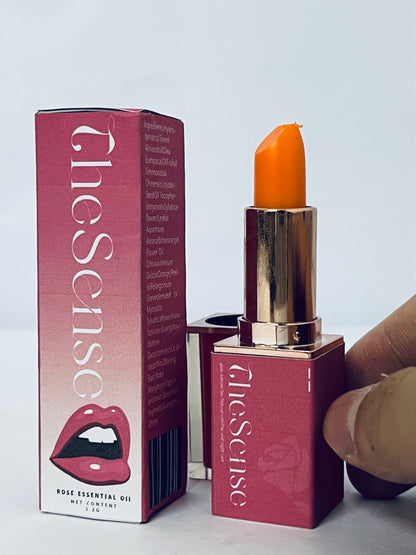TheSense Lipstick--Hyaluronic Acid and Hydrating Oil Blend, Lip Balm with 24HRs of Smooth, Moisturizing Shine, Caramel Glow