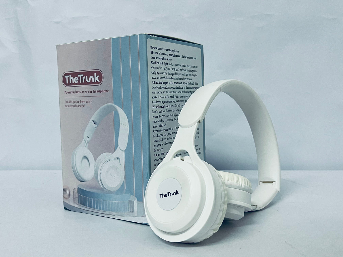 TheTrunk Bluetooth Headphones Over Ear, Foldable Lightweight Wireless Headsets, HiFi Stereo, HD Microphone, 30H Playtime