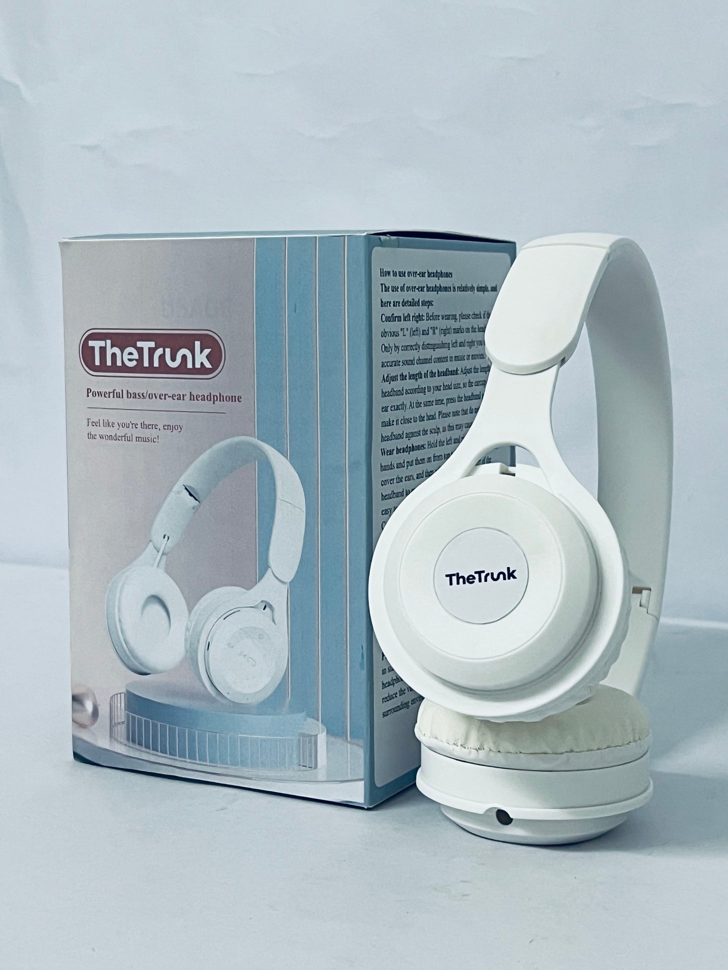 TheTrunk Bluetooth Headphones Over Ear, Foldable Lightweight Wireless Headsets, HiFi Stereo, HD Microphone, 30H Playtime