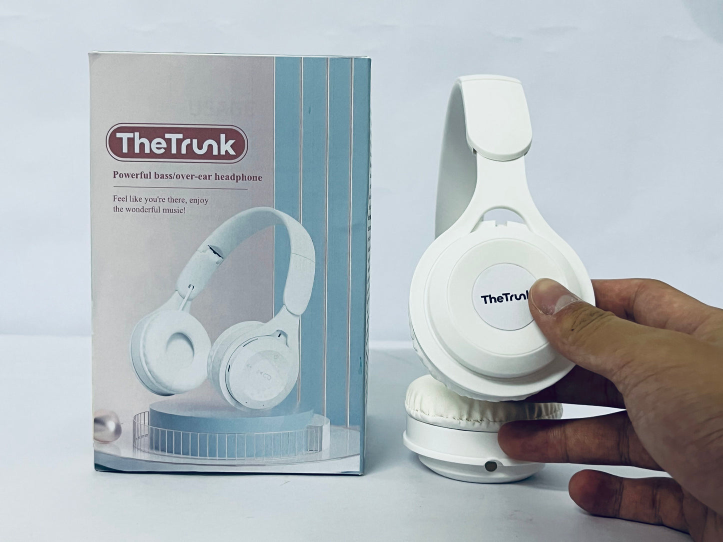 TheTrunk Bluetooth Headphones Over Ear, Foldable Lightweight Wireless Headsets, HiFi Stereo, HD Microphone, 30H Playtime